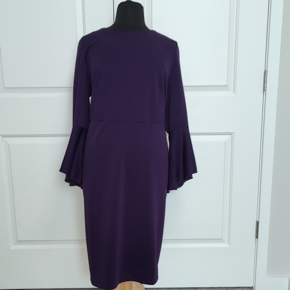 Eloquii Dresses & Skirts - Eloquii Deep Purple Long Sleeve Dress  Plus Size 24